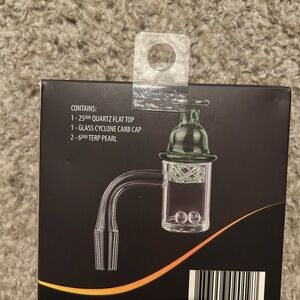 Quartz Flat Top with Glass Cyclone Carb Cap